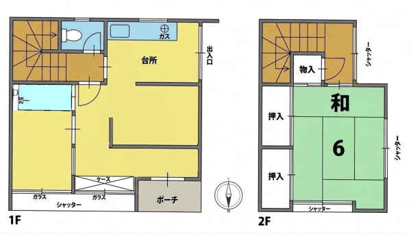 、収益物件/店舗付住宅の間取り画像です