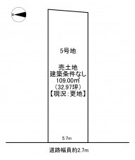 一宮市大和町妙興寺、土地の間取り画像です
