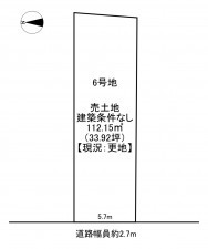 一宮市大和町妙興寺、土地の間取り画像です