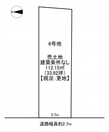 一宮市大和町妙興寺、土地の間取り画像です