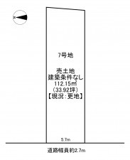 一宮市大和町妙興寺、土地の間取り画像です
