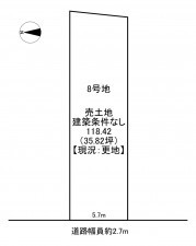 一宮市大和町妙興寺、土地の間取り画像です