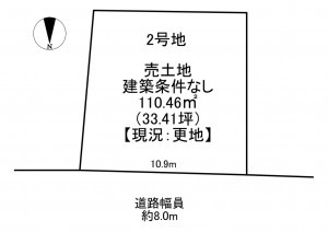 一宮市大和町妙興寺、土地の間取り画像です