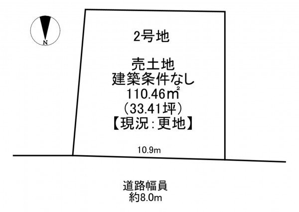 一宮市大和町妙興寺、土地の間取り画像です