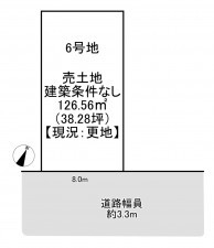 一宮市大和町妙興寺、土地の間取り画像です