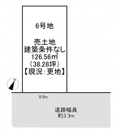 一宮市大和町妙興寺、土地の間取り画像です