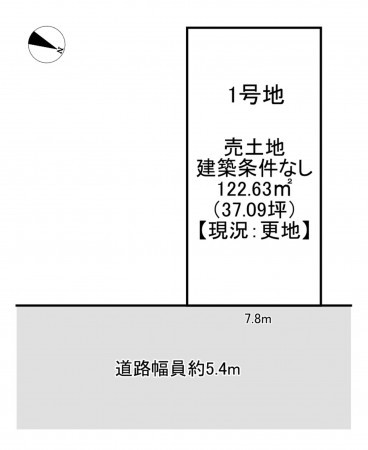 一宮市大和町妙興寺、土地の間取り画像です