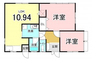 広島市西区己斐西町、中古一戸建ての間取り画像です