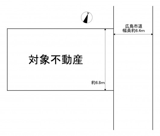 広島市西区田方、土地の間取り画像です