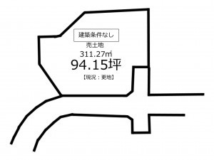 鹿児島市田上、土地の間取り画像です