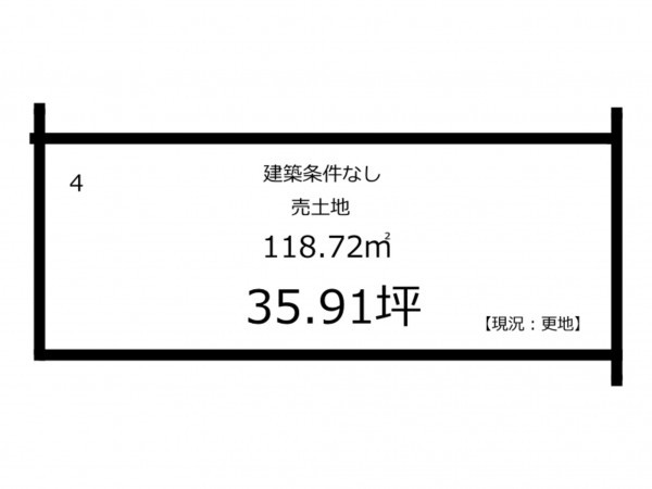 鹿児島市紫原、土地の間取り画像です