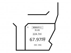 鹿児島市永吉、土地の間取り画像です