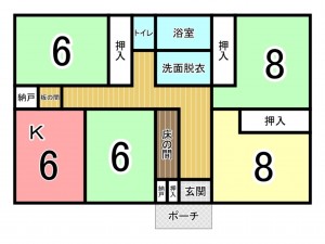 鹿児島市田上、中古一戸建ての間取り画像です