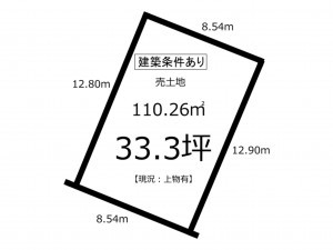 鹿児島市武岡、土地の間取り画像です