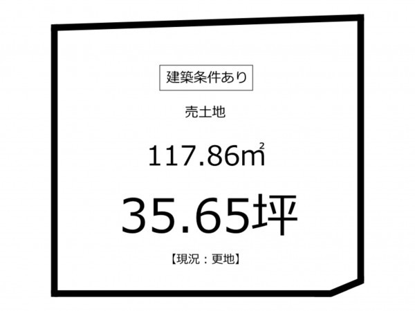 鹿児島市常盤、土地の間取り画像です