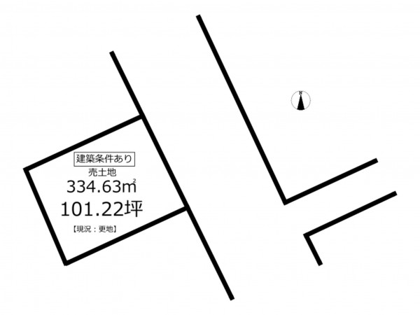 鹿児島市武岡、土地の間取り画像です