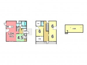 鹿児島市吉野町、中古一戸建ての間取り画像です