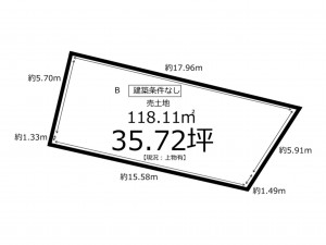 鹿児島市日之出町、土地の間取り画像です