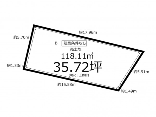 鹿児島市日之出町、土地の間取り画像です