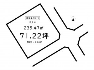 鹿児島市西陵、土地の間取り画像です