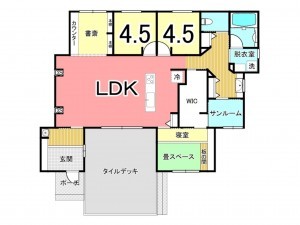 薩摩川内市天辰町、中古一戸建ての間取り画像です