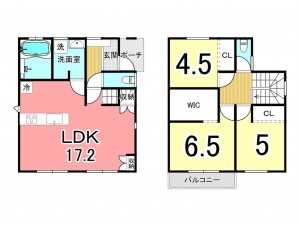 霧島市隼人町、中古一戸建ての間取り画像です