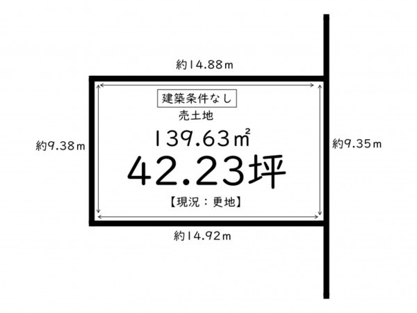 鹿児島市西陵、土地の間取り画像です