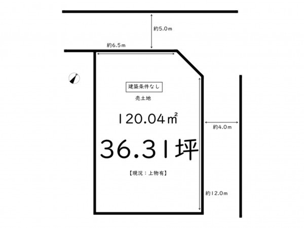 鹿児島市永吉、土地の間取り画像です