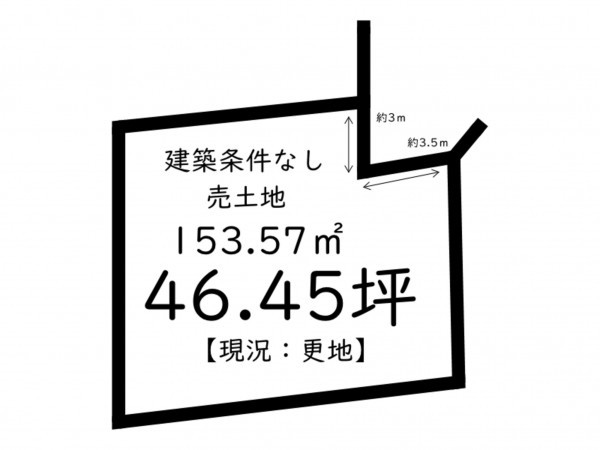 鹿児島市小野、土地の間取り画像です