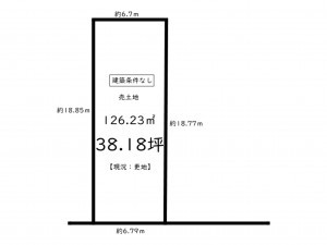 鹿児島市紫原、土地の間取り画像です