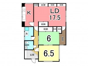 鹿児島市日之出町、中古一戸建ての間取り画像です