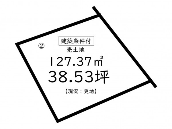 鹿児島市常盤、土地の間取り画像です