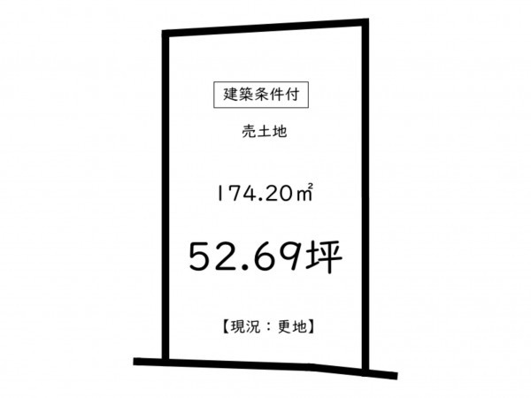 鹿児島市日之出町、土地の間取り画像です
