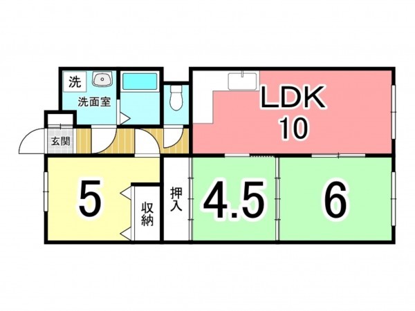 鹿児島市城西、マンションの間取り画像です