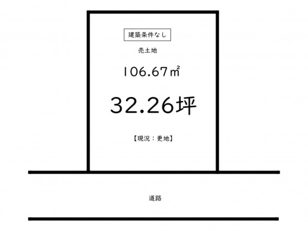 鹿児島市田上、土地の間取り画像です
