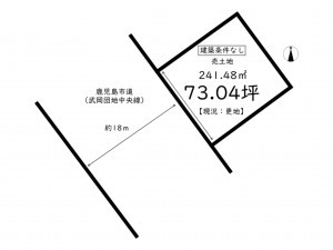 鹿児島市武岡、土地の間取り画像です