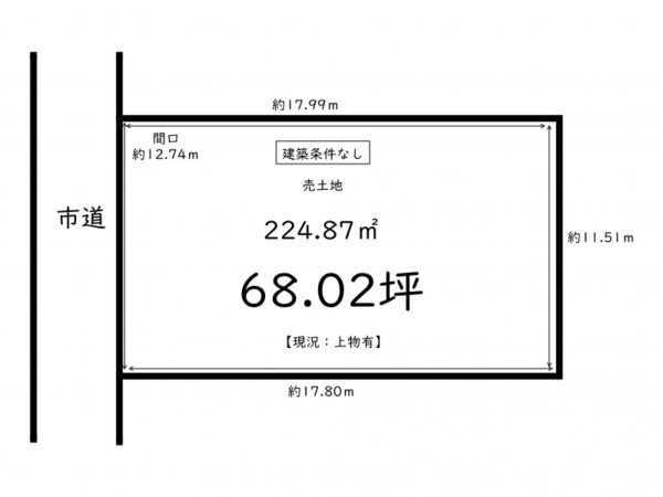 鹿児島市紫原、土地の間取り画像です