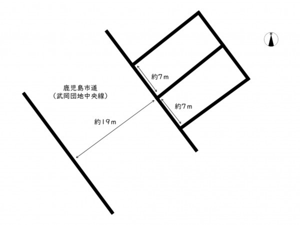 鹿児島市武岡、土地の間取り画像です