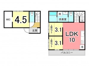 鹿児島市原良、中古一戸建ての間取り画像です