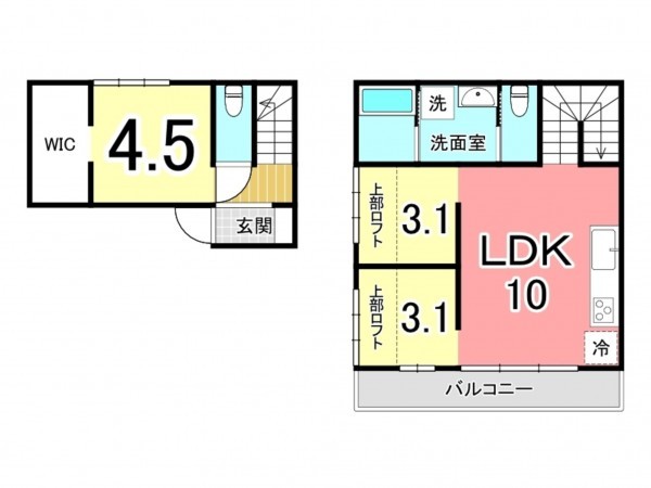 鹿児島市原良、中古一戸建ての間取り画像です