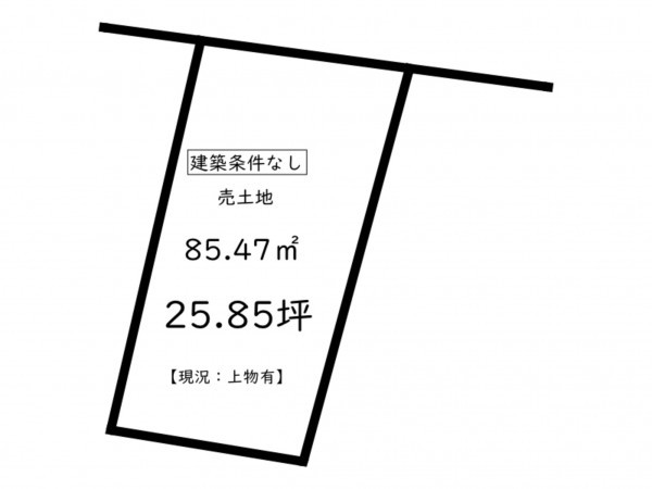 鹿児島市田上、土地の間取り画像です