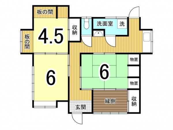 鹿児島市田上、中古一戸建ての間取り画像です