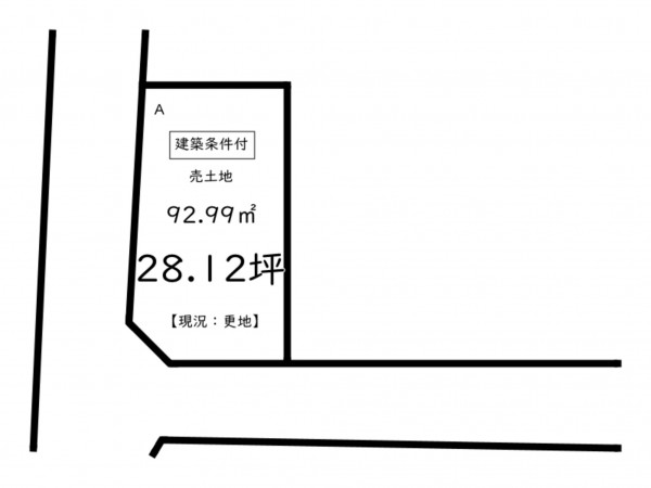 鹿児島市紫原、土地の間取り画像です