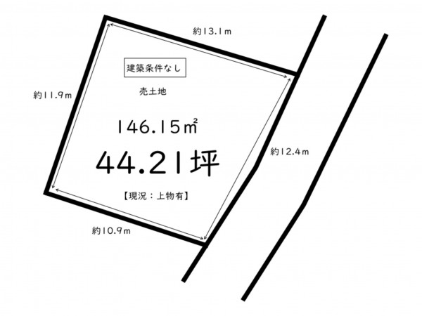 鹿児島市南新町、土地の間取り画像です