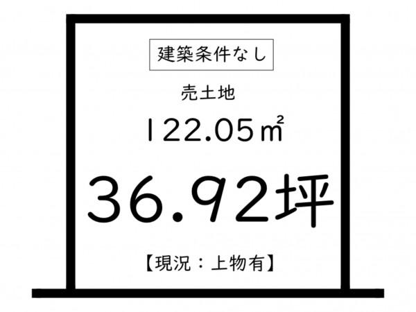 鹿児島市田上、土地の間取り画像です