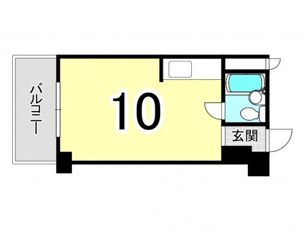鹿児島市新照院町、マンションの間取り画像です