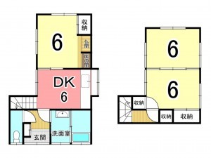 鹿児島市原良、中古一戸建ての間取り画像です