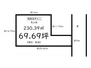 鹿児島市田上、土地の間取り画像です