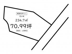 鹿児島市小野、土地の間取り画像です