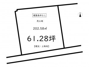 鹿児島市武岡、土地の間取り画像です
